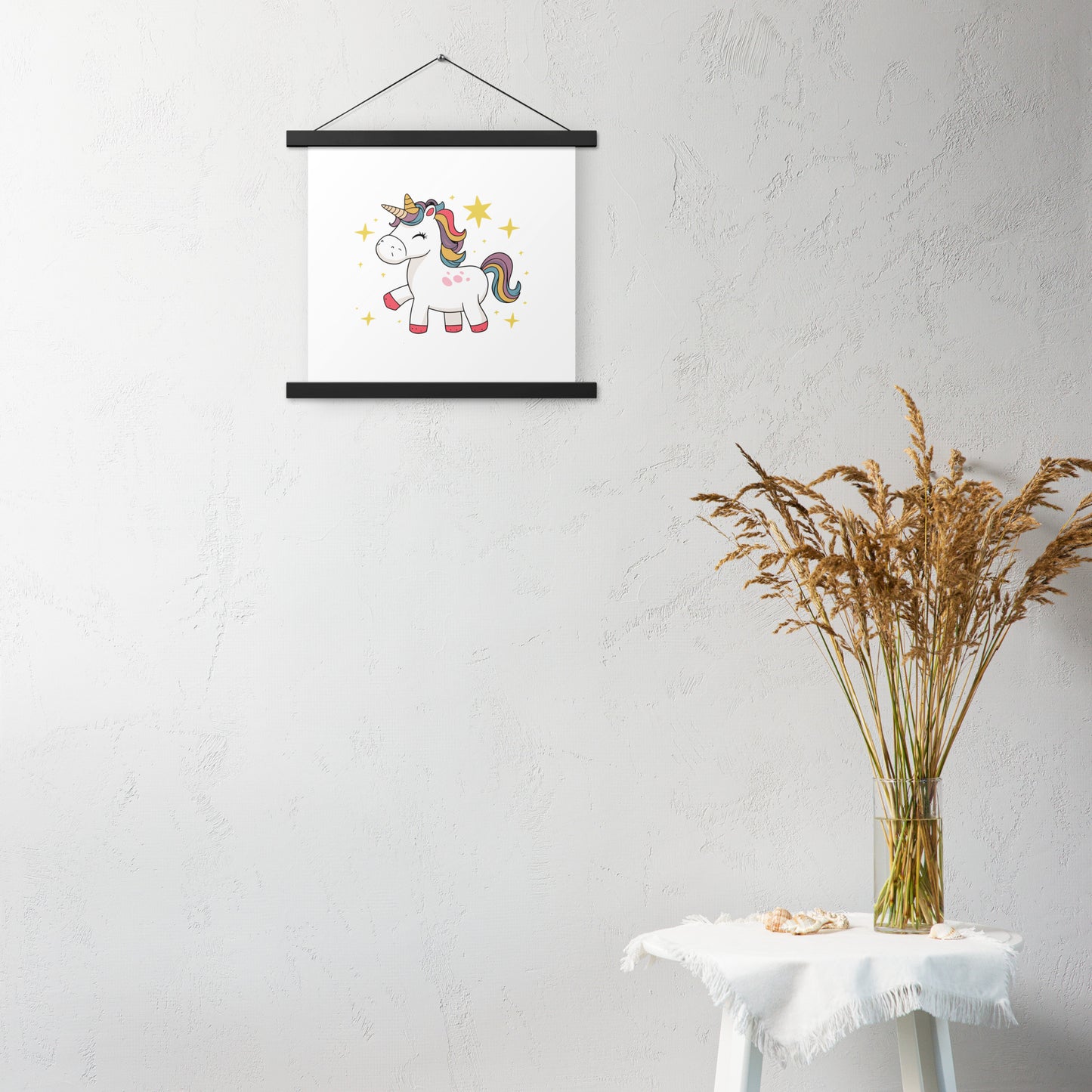 Poster with hangers