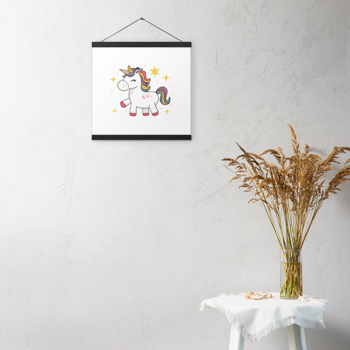 Poster with hangers