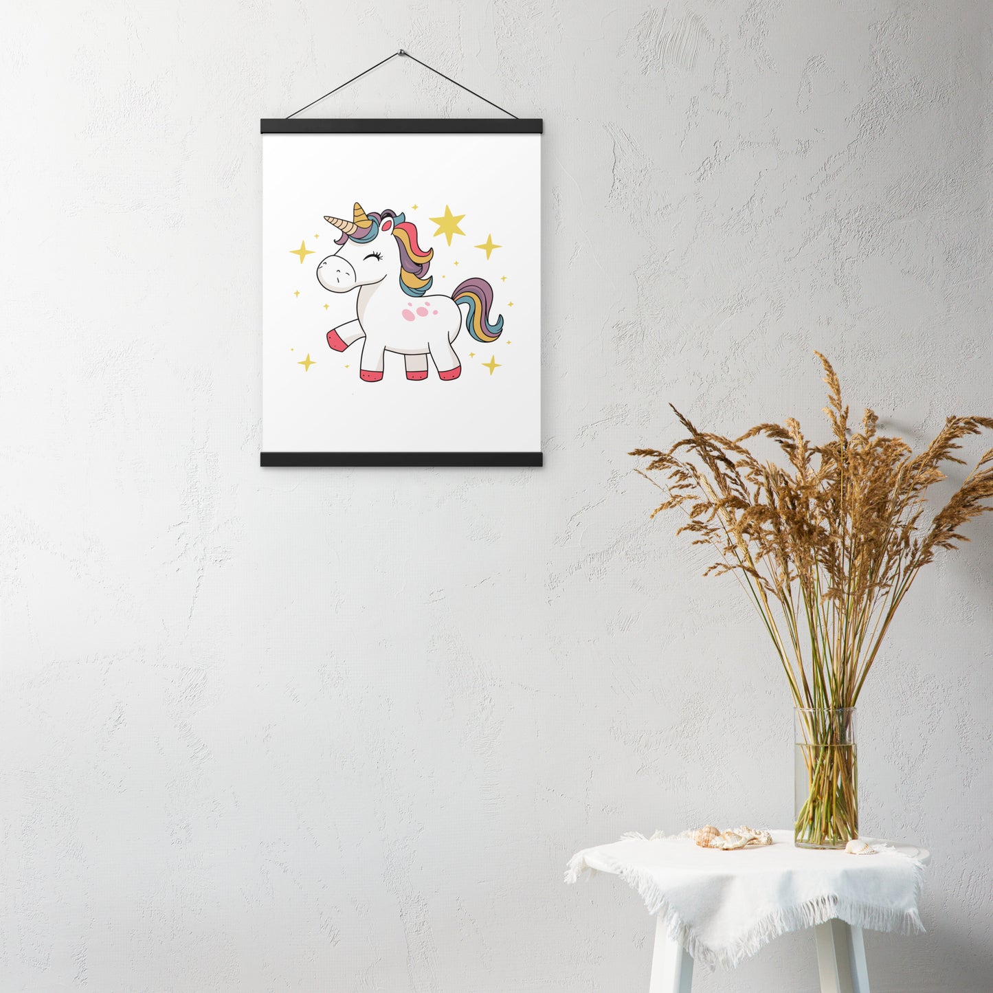 Poster with hangers