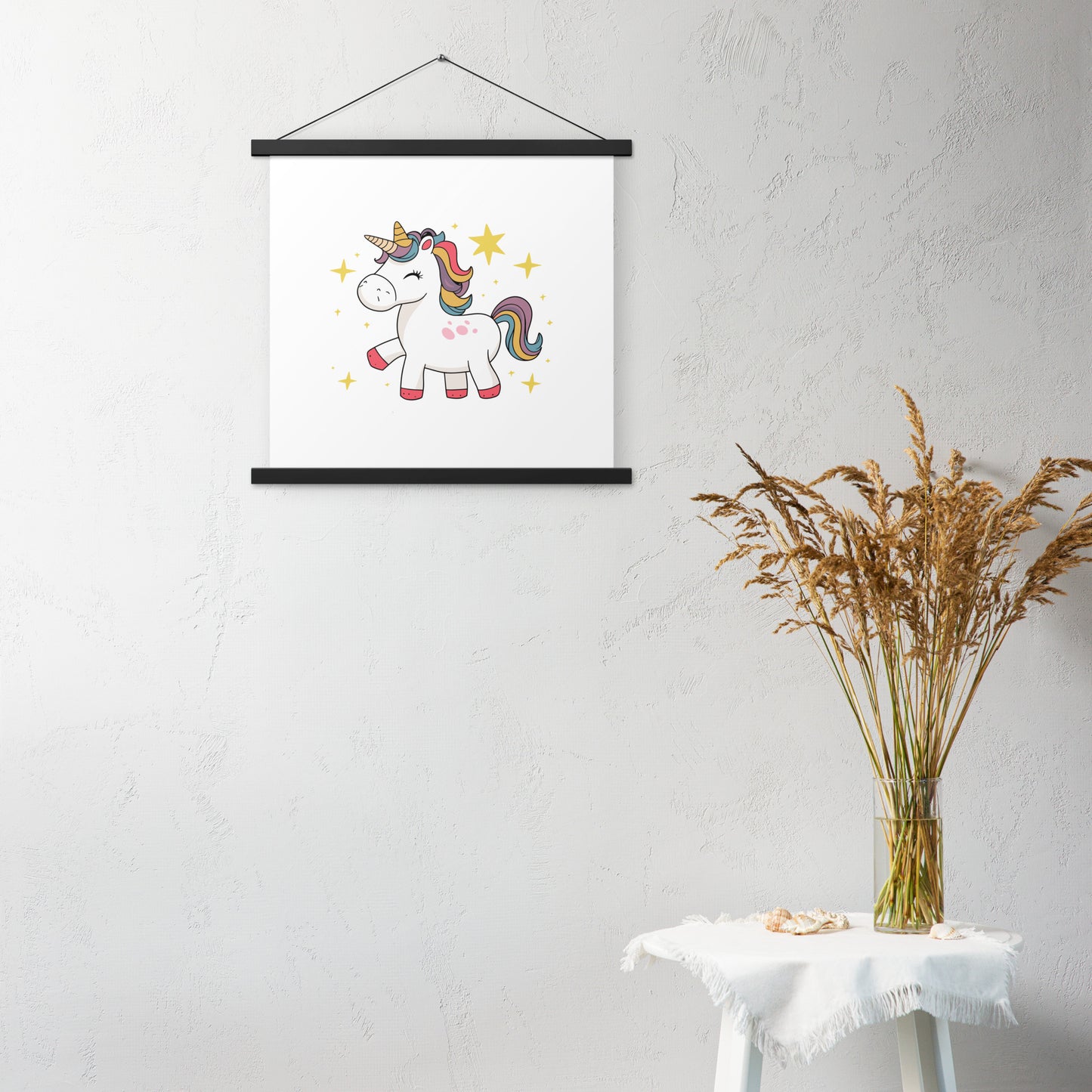 Poster with hangers