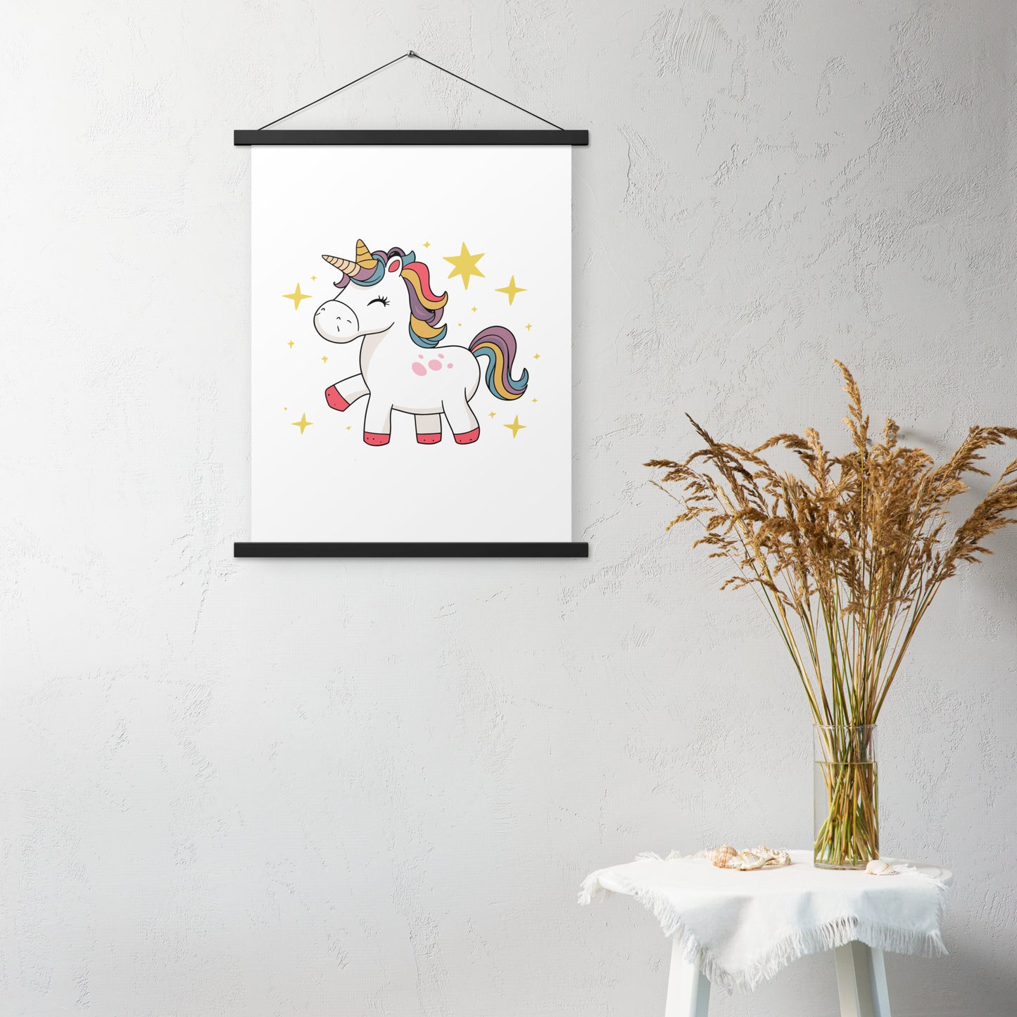 Poster with hangers