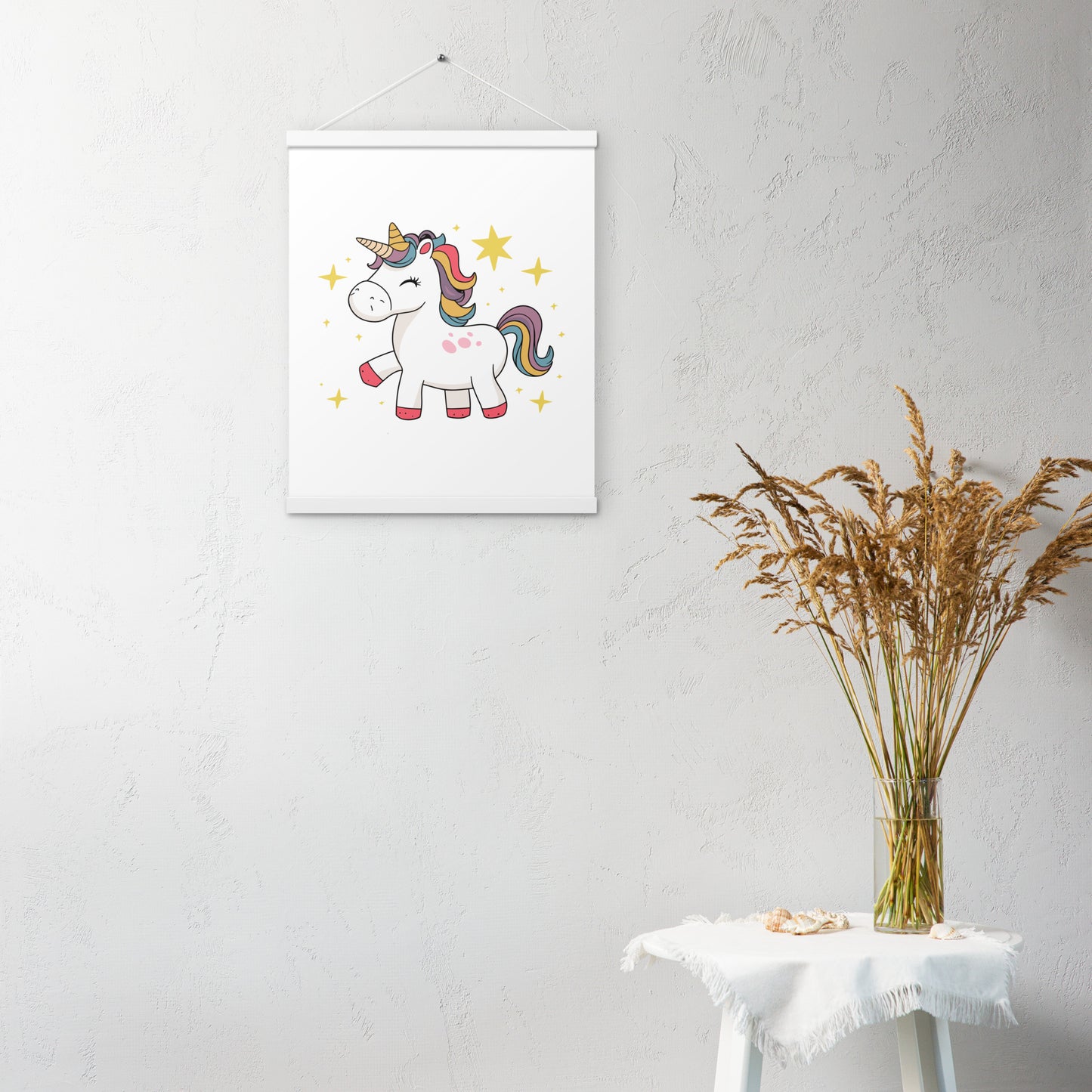 Poster with hangers