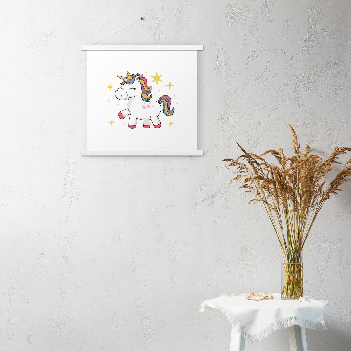 Poster with hangers